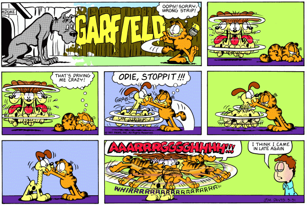 garfield 31/3/1991