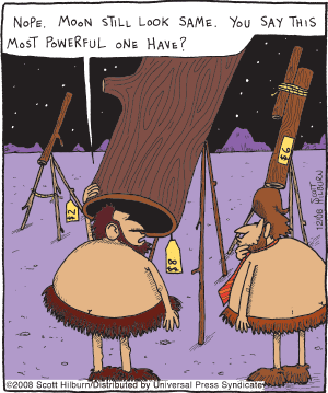 Click here to see a cartoon about cavemen and telescopes