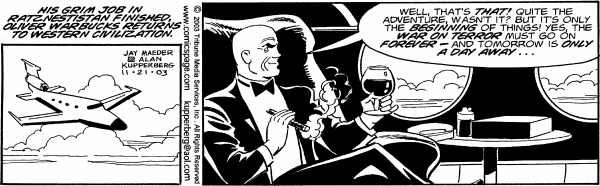 This war's not so bad for Warbuck, Inc bottom line! But, is it irony Sandy? Arf ...