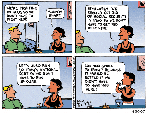 Fighting in Iraq -- cartoon 